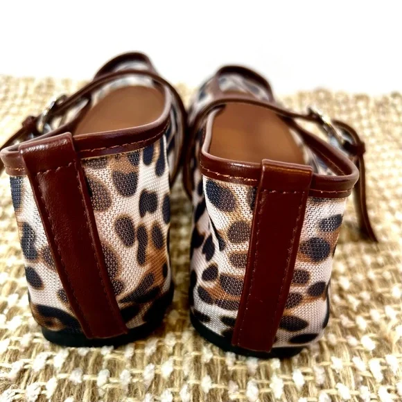 ATBELL • Women’s Mesh Ballet Mary Jane Flats • Leopard Print • Size: EU 38/US 8 - Picture 5 of 16